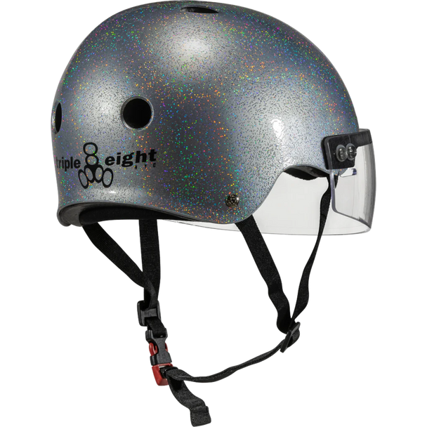 Triple 8 - Silver Glitter The Certified Sweatsaver Visor Helmet