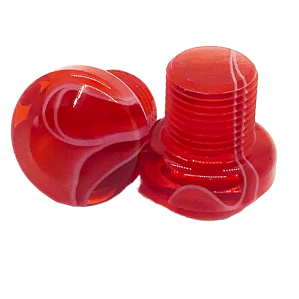 Jammerz Toe Plugs - Swirlz - Red - 5/8 Plug ( set of 2 )