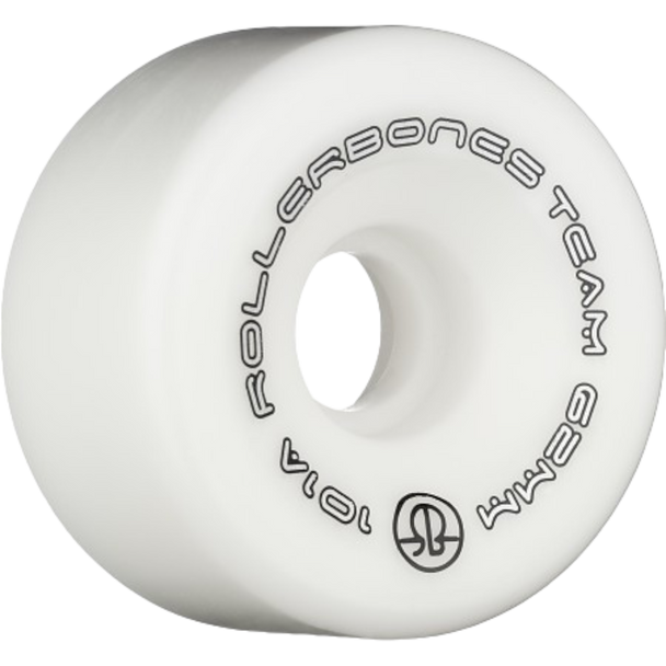 Rollerbones - Team Logo 62mm White Rinks Wheels ( 8 pack ) roller bones