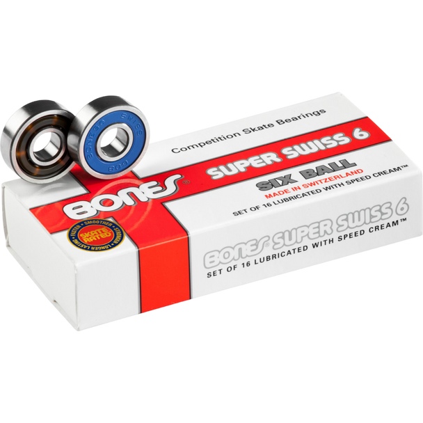 Bones Bearings - Super Swiss 6 Bearings ( 16 pack )  608 8 mm