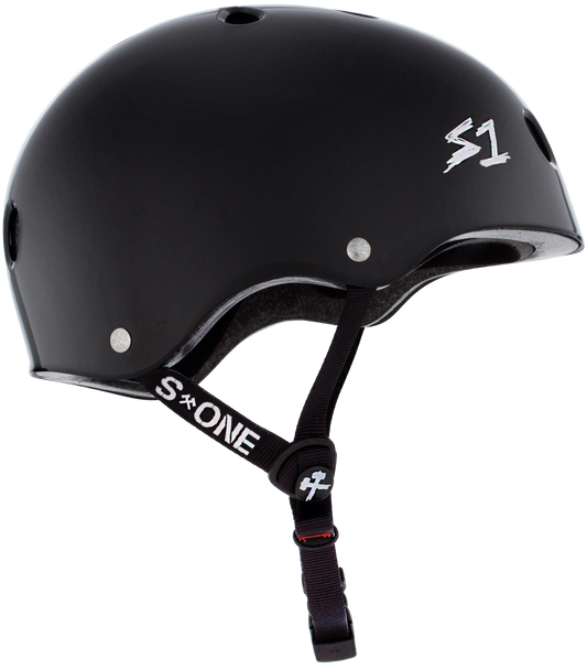 S1 Lifer Helmet - Black Gloss | Adult Skate Helmets from S-One