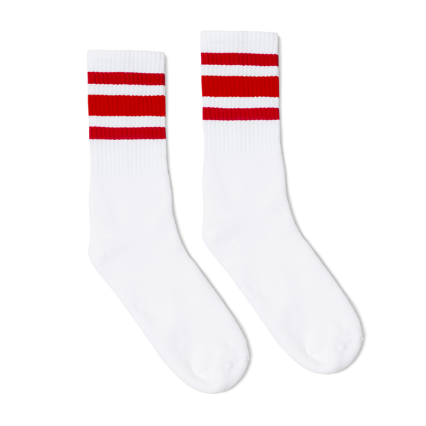 Socco skate socks - Classic RED Stripes