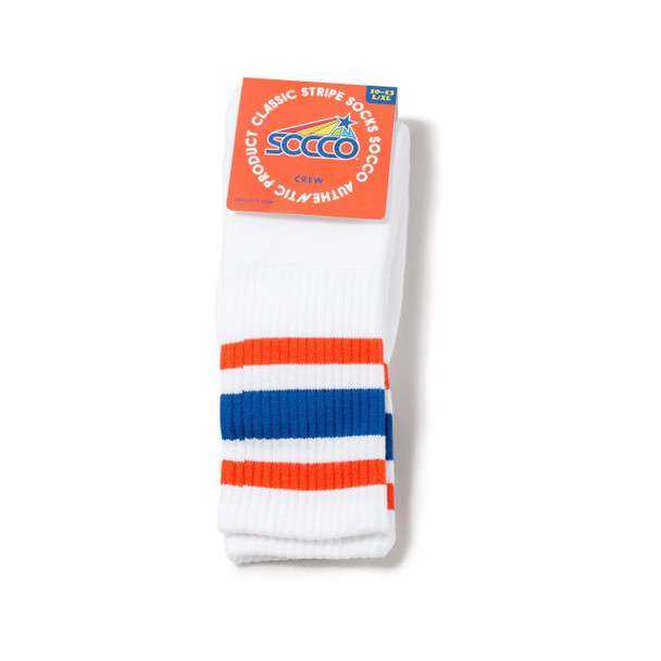 Socco skate socks - Classic Orange and Blue Stripes