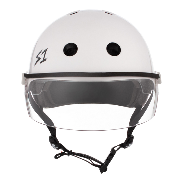 S1 Lifer Visor Helmet - White Gloss | Adult Skate Helmets from S-One