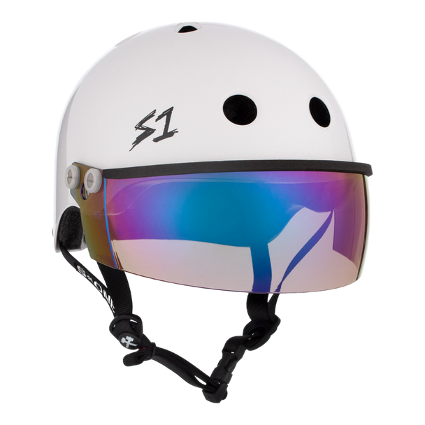 S1 Lifer Visor Helmet - White Gloss | Adult Skate Helmets from S-One