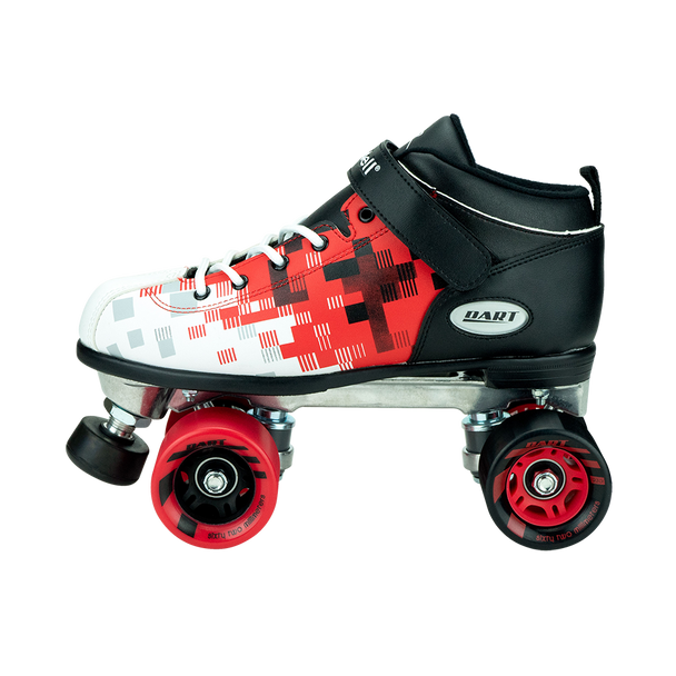 Riedell Skates - Dart Pixel Roller Skate Set - Black / Red