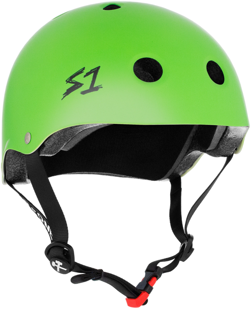 S1 Lifer Mini Helmet - Bright Green Matte | Childrens Skate Helmets From S-One