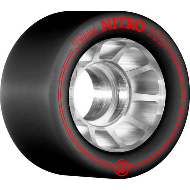 Rollerbones - Nitro 59mm Black Roller Derby Wheels ( 8 pack )