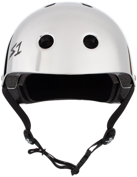 S1 Lifer Helmet - Silver Mirror Gloss | Adult Skate Helmets from S-One