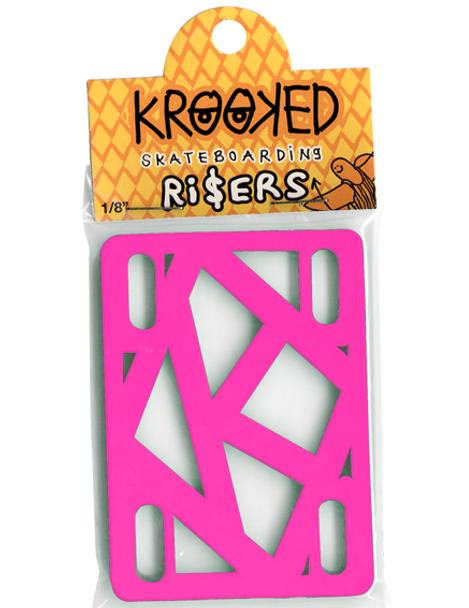 Krooked Skateboards 1/8 in. Risers Pads - Set of 2 ( .125 inch skateboard risers )