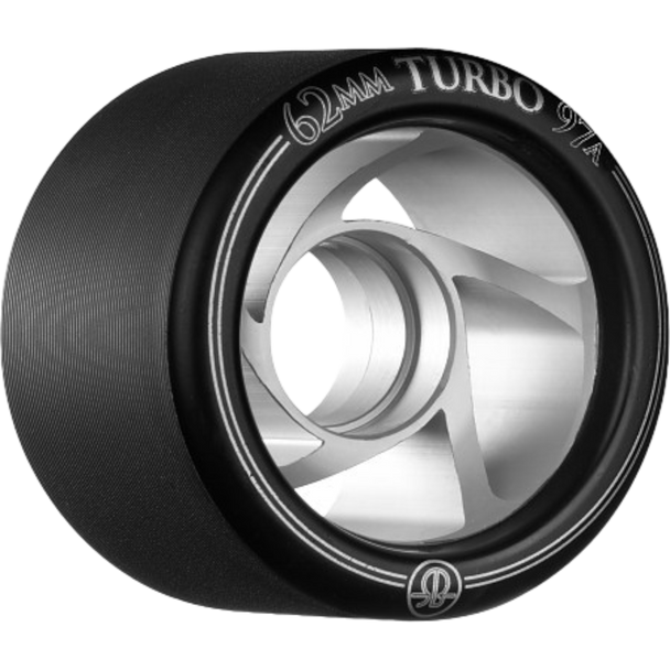 Rollerbones - Turbo 62mm Black Roller Derby Wheels ( 8 pack )