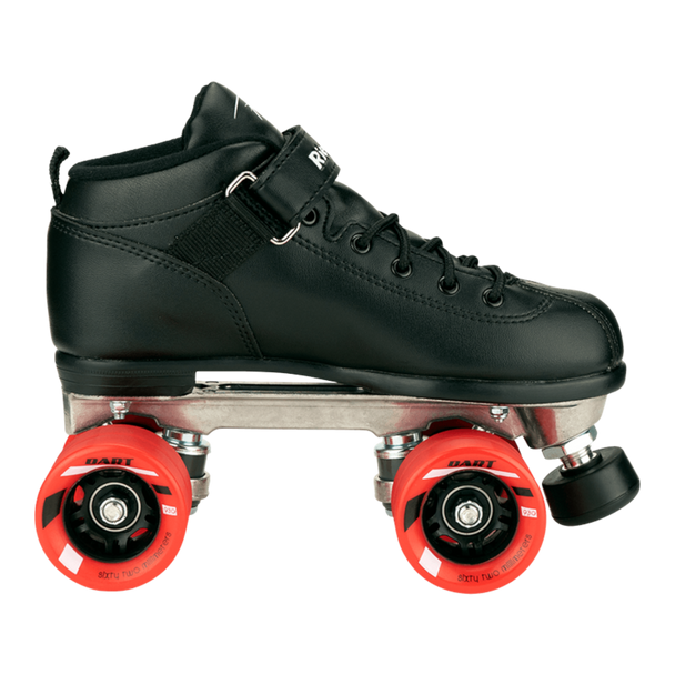 Riedell Skates -  Dart speed skates Black boots with red wheels