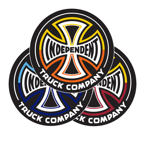 Independent - Split Cross Vinyl Sticker Assorted Color 2.5 in x 2.5 in. 