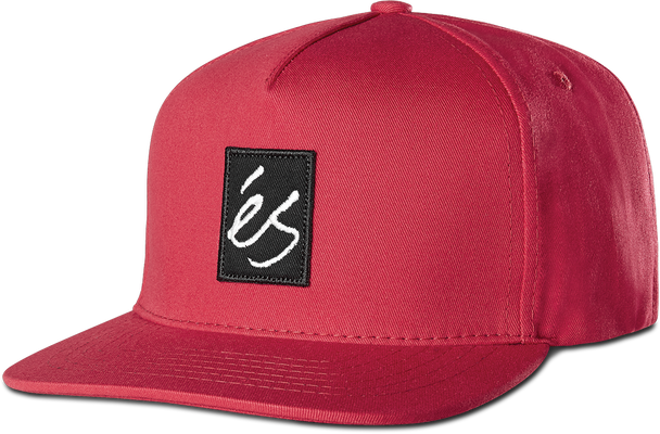 éS Shoes - Patch Snapback Baseball Cap - Red