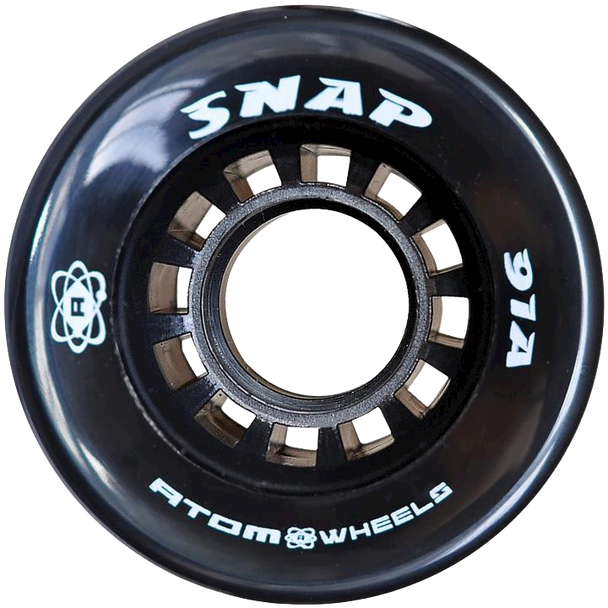 Atom Skates - Black Snap 91a Wheels - Set of 4