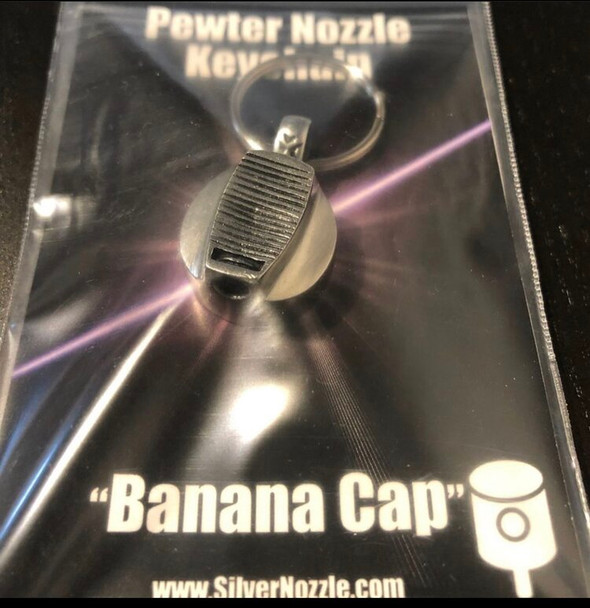 Meericle Mfg. - Banana Cap Nozzle - Pewter Keychain