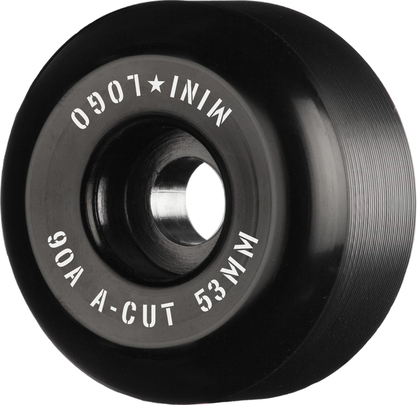 Mini  Logo - Black A-Cut 2.0 90a Skateboard Wheels-Set of 4