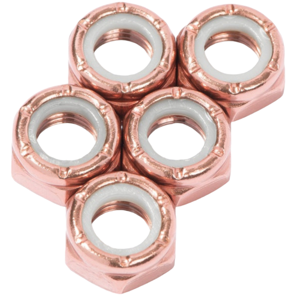 Defiant Upgrades - Rose Gold 8mm Skateboard Axle Nuts ( Set of 5 )