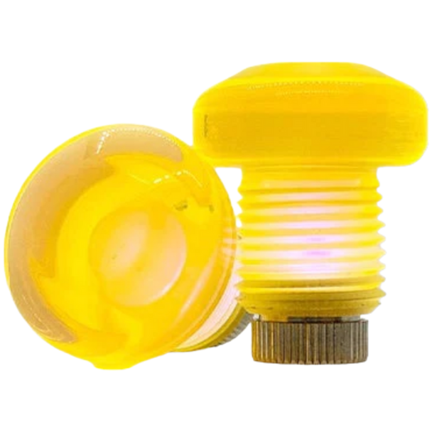 Jammerz Toe Plugs - Light Up - Hazard Yellow - 5/8 Plug ( set of 2 )