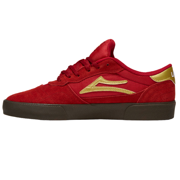 Lakai Footwear - Cambridge Size 12  Red / Gum Suede Skate Shoes