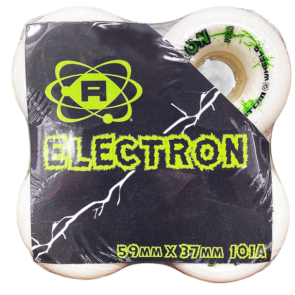 Atom Wheels - Electron 101a 59mm White Skatepark Wheel - set of 4 outdoor