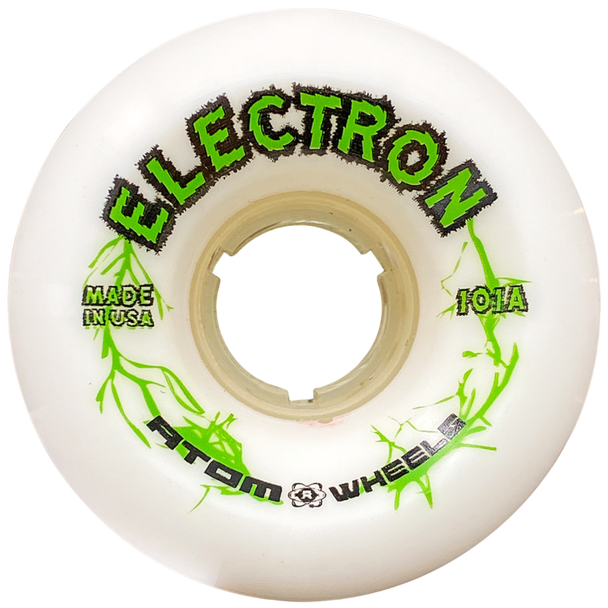 Atom Wheels - Electron 101a 59mm White Skatepark Wheel - set of 4 outdoor