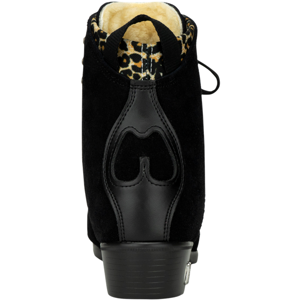 Moxi Roller Skates Black Jack 2 with leopard lining quad boots