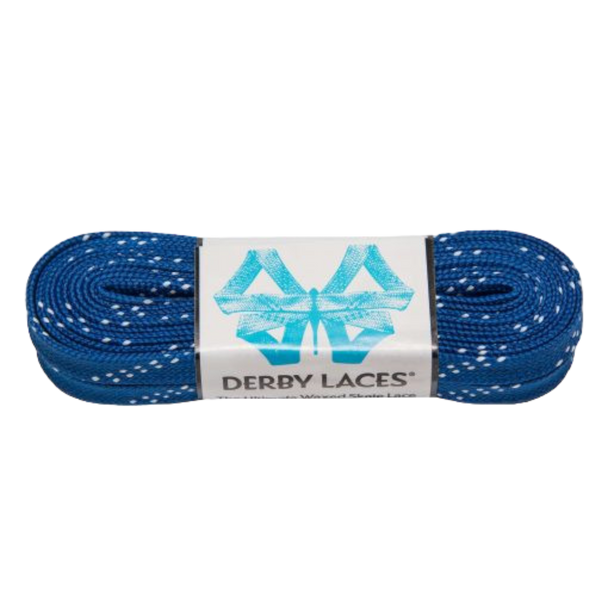 Derby Laces - Blue - Waxed 10 mm