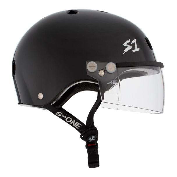 S1 Lifer Visor Helmet - Black Gloss | Adult Skate Helmets from S-One