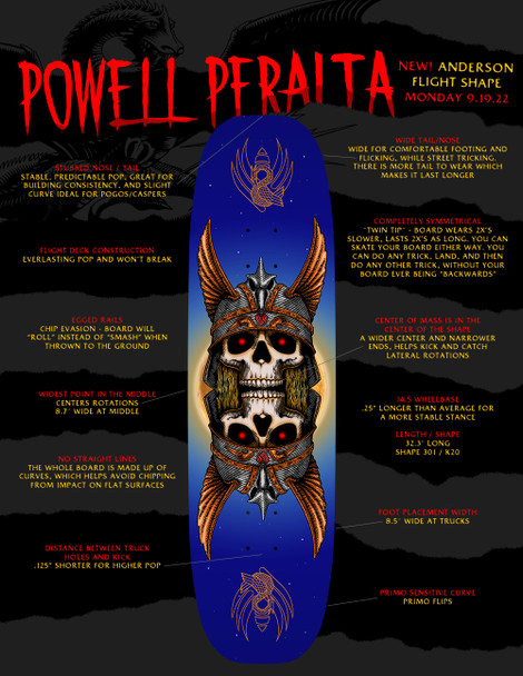 Powell Peralta - 8.7 Andy Anderson Heron 2  Flight® Skateboard Deck