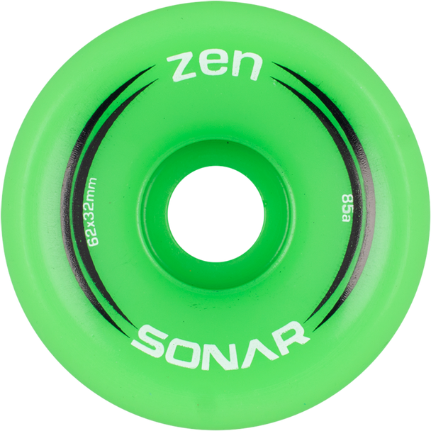 Sonar - Green Zen Outdoor Roller Skate Wheels ( 4 pack )