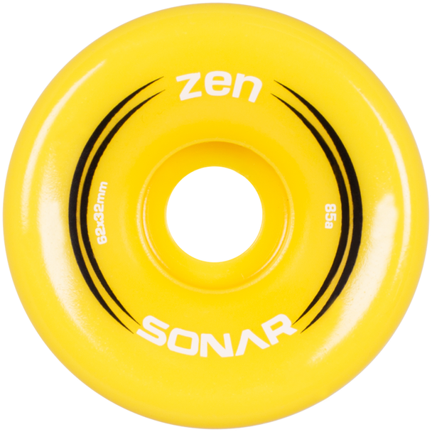 Sonar - Yellow Zen Outdoor Roller Skate Wheels ( 4 pack )