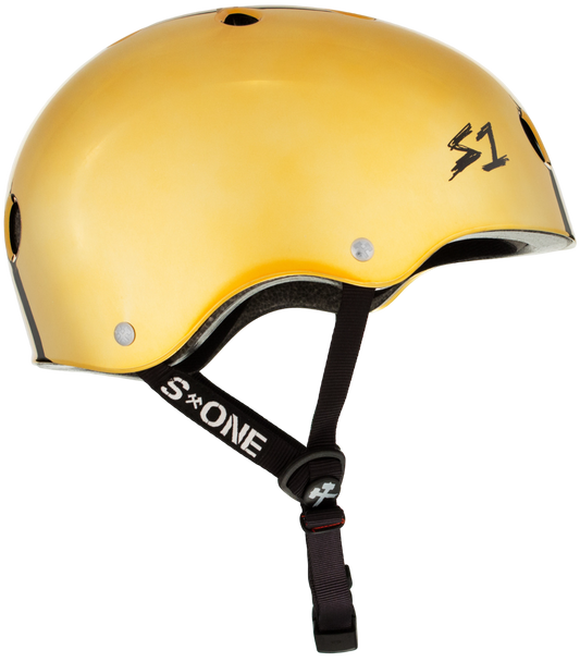 S1 Lifer Helmet - Gold Mirror Gloss | Adult Skate Helmets from S-One