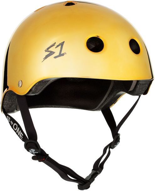 S1 Lifer Helmet - Gold Mirror Gloss | Adult Skate Helmets from S-One