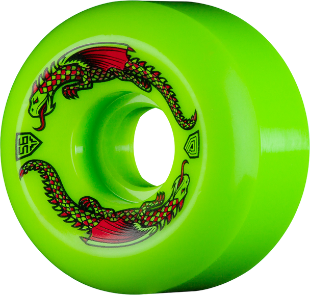 Powell Peralta Skateboard Wheels - 56mm x 36mm Green 93a Dragon Formula - 4pk