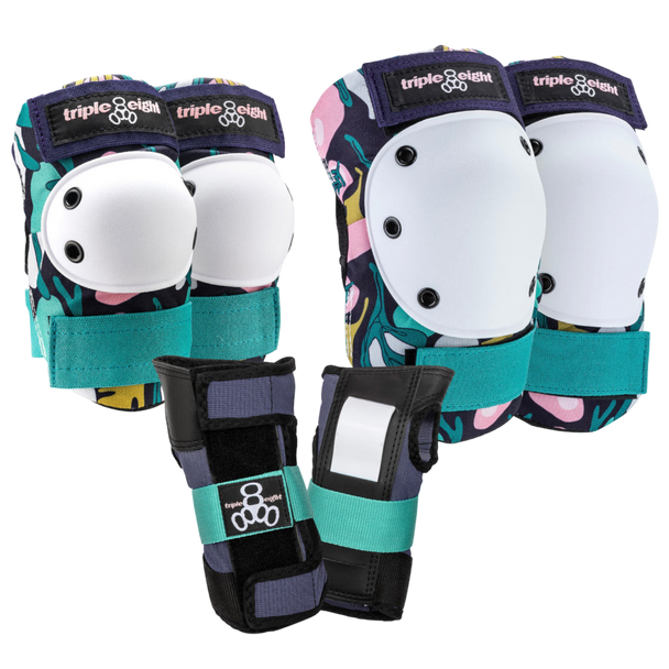 Triple Eight - Floral - Saver Series 3-Pack Triple 8 Skate Safety Gear