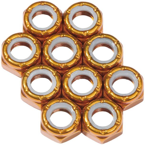 Defiant Upgrades - Tangerine 8mm Axle Nuts ( Set of 10 )