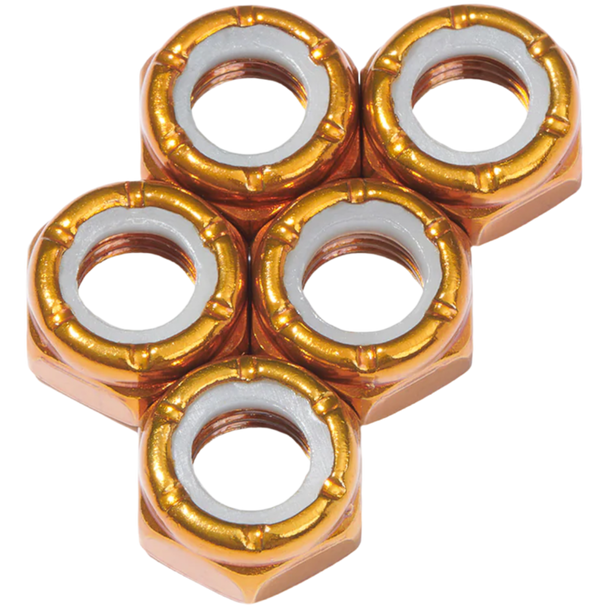 Defiant Upgrades - Tangerine 8mm Skateboard Axle Nuts ( Set of 5 )