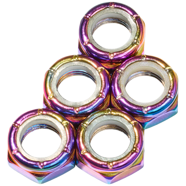 Defiant Upgrades - Oil Slick Roller Skate Kingpin Nuts ( Set of 5 )