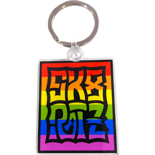 Skate Ratz - Rainbow Stencil Keychain
