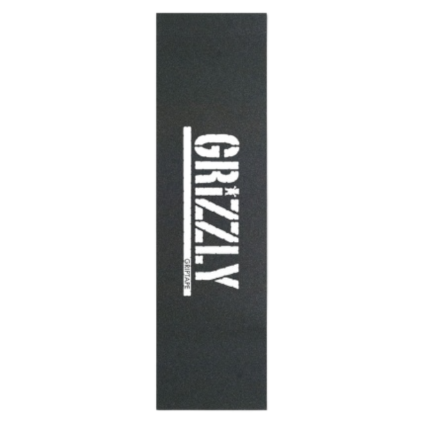 Grizzly  - White Stamp Logo Griptape Sheet - 9 x 33 inch