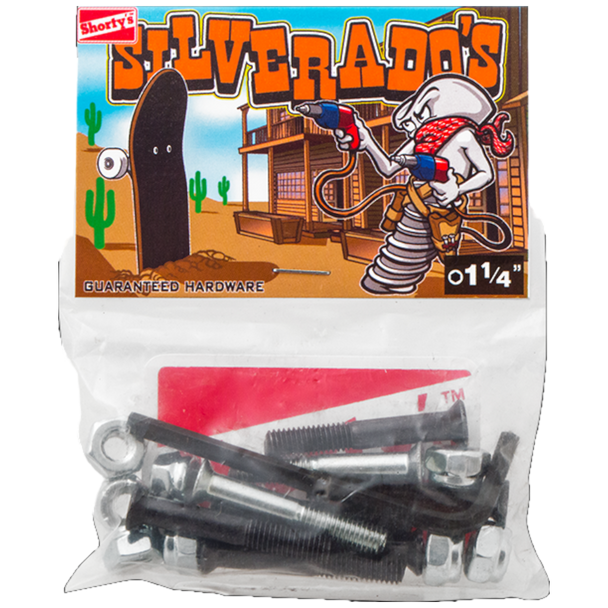 Shorty's - Silverado's Allen Head Skateboard Mounting Hardware - Includes 8 Bolts / 8 Lock nuts and an Allen Wrench