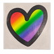 Diagonal Rainbow Heart Sticker - 2" x 2"
