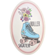 Roller Skater Oval Sticker - 4.5" x 3"