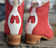 Pre-order Moxi Poppy Jack boots with banana cream liners and cork heel and leather soles.