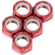 Defiant Upgrades - Red 8mm Skateboard Axle Nuts ( Set of 5 )