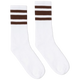Socco - Brown Striped Socks | White