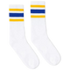 Socco - Gold and Blue Striped Socks | White
