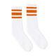 Socco -  Orange Striped Socks | White