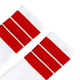 Socco - Red Thick Stripe | White